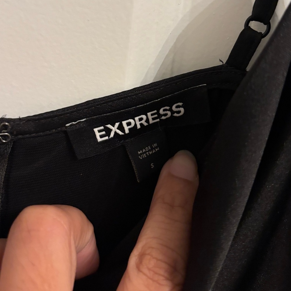 NWT Express Silk Black Jumpsuit - Picture 5 of 6